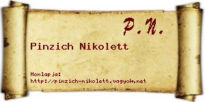 Pinzich Nikolett névjegykártya